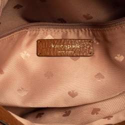 Pre Owned Kate Spade Brown Grained Leather Jackson Tote