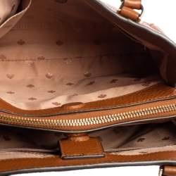 Pre Owned Kate Spade Brown Grained Leather Jackson Tote