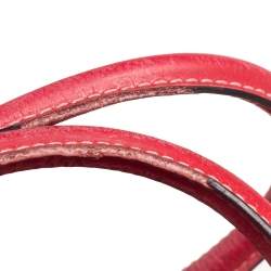 Pre Owned حقيبة يد توتس كيت سبيد جلد أحمر بسحاب مزدوج 