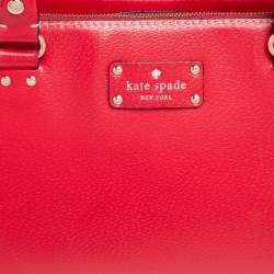 Pre Owned حقيبة يد توتس كيت سبيد جلد أحمر بسحاب مزدوج 