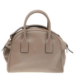 Pre Owned Kate Spade Beige/Black Leather Hanover Street Lorin Satchel