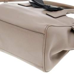 Pre Owned Kate Spade Beige/Black Leather Hanover Street Lorin Satchel