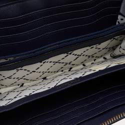 مملوكة مسبقًا Kate Spade Navy Blue Leather Laurel Way Neda Zip Around Wallet