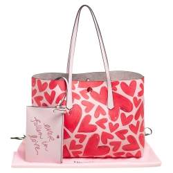 Pre Owned Kate Spade Two Tone Pink Leather Large Molly Ever Fallen Tote