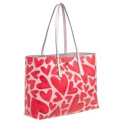 Pre Owned Kate Spade Two Tone Pink Leather Large Molly Ever Fallen Tote