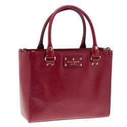 مملوكة مسبقًا Kate Spade Wine Red Leather Wellesley Shoulder Bag