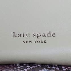 Pre Owned Kate Spade Multicolor Snakeskin Embossed Leather Nicola Twistlock Top Handle Bag