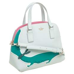 Pre Owned Kate Spade Lime Green Leather Gator Hilli Satchel