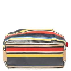 Pre Owned Kate Spade Multicolor Stipe Leather Stevie Satchel