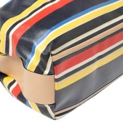 Pre Owned Kate Spade Multicolor Stipe Leather Stevie Satchel