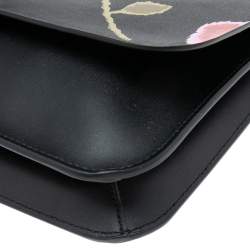 Pre Owned حقيبة كتف كيت سبيد بوتنام دراي هازي روز ليز جلد أسود 