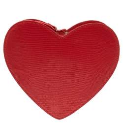 Pre Owned Kate Spade Red Leather Heart Shaped Crossbody Bag