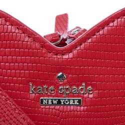 Pre Owned Kate Spade Red Leather Heart Shaped Crossbody Bag