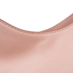 Pre Owned Kate Spade Light Pink Leather Snap Hobo