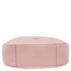 Pre Owned Kate Spade Light Pink Leather Snap Hobo