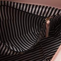 Pre Owned Kate Spade Light Pink Leather Snap Hobo
