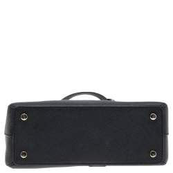 Pre Owned Kate Spade Black Leather Cat's Meow Cat Lottie Satchel