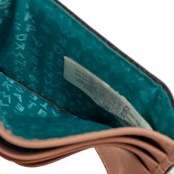Pre Owned Kate Spade Beige/Green Leather Card Holder  