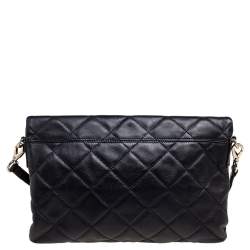 Pre Owned Kate Spade Black Quilted Leather Emerson Place Carson Shoulder Bag