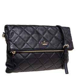 Pre Owned Kate Spade Black Quilted Leather Emerson Place Carson Shoulder Bag
