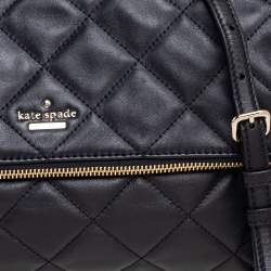 Pre Owned Kate Spade Black Quilted Leather Emerson Place Carson Shoulder Bag
