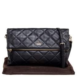 Pre Owned Kate Spade Black Quilted Leather Emerson Place Carson Shoulder Bag