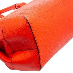 Pre Owned Kate Spade Orange Leather Stevie Southport Avenue Flame Satchel