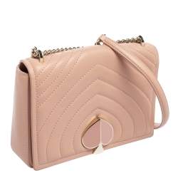 Pre Owned Kate Spade Light Pink Leather Amelia Shoulder Bag
