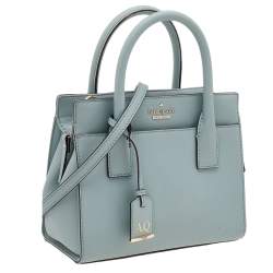 Pre Owned حقيبة يد توتس كيت سبيد كاميرون ستريت كاندانس جلد أزرق فاتح