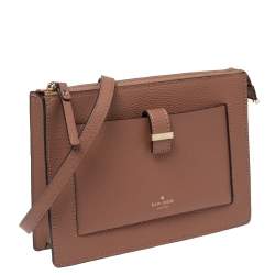 Pre Owned Kate Spade Old Rose Leather Shoulder Bag