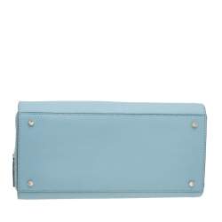 Pre Owned Kate Spade Sky Blue Saffiano Leather Dome Satchel
