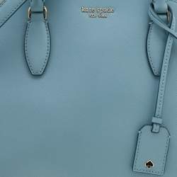 Pre Owned Kate Spade Sky Blue Saffiano Leather Dome Satchel