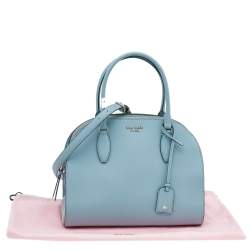 Pre Owned Kate Spade Sky Blue Saffiano Leather Dome Satchel