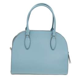 Pre Owned Kate Spade Sky Blue Saffiano Leather Dome Satchel