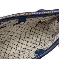 Pre Owned Kate Spade Blue Leather Mulberry Street Leighann Tote