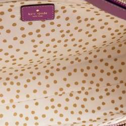 Pre Owned Kate Spade Fuchsia Leather Double Zip Tote