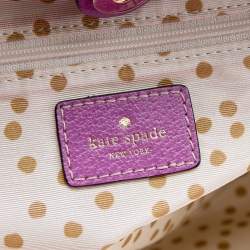 Pre Owned Kate Spade Fuchsia Leather Double Zip Tote