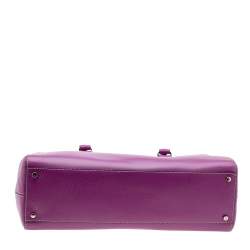 Pre Owned Kate Spade Fuchsia Leather Double Zip Tote