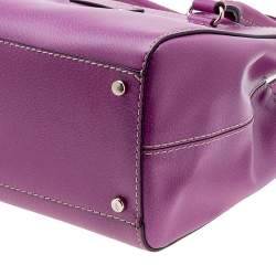 Pre Owned Kate Spade Fuchsia Leather Double Zip Tote