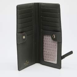 Pre Owned Kate Spade Moss Green Saffiano Leather Spencer Bifold Wallet