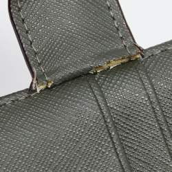 Pre Owned Kate Spade Moss Green Saffiano Leather Spencer Bifold Wallet