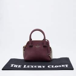 Pre Owned Kate Spade Grape Leather Mini Cedar Street Maise Crossbody Bag