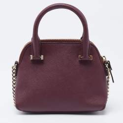 Pre Owned Kate Spade Grape Leather Mini Cedar Street Maise Crossbody Bag