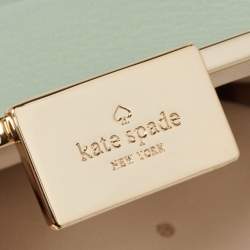 Pre Owned Kate Spade Mint Green Leather Frame Shoulder Bag