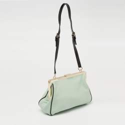 Pre Owned Kate Spade Mint Green Leather Frame Shoulder Bag