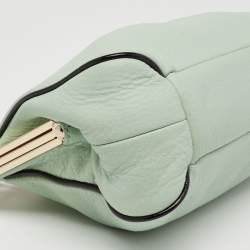 Pre Owned Kate Spade Mint Green Leather Frame Shoulder Bag