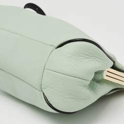 Pre Owned Kate Spade Mint Green Leather Frame Shoulder Bag