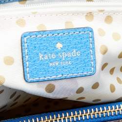 Pre Owned Kate Spade Bright Blue Leather Fallon Wellesley Tote