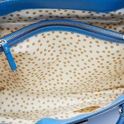 Pre Owned Kate Spade Bright Blue Leather Fallon Wellesley Tote