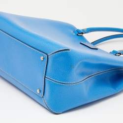 Pre Owned Kate Spade Bright Blue Leather Fallon Wellesley Tote